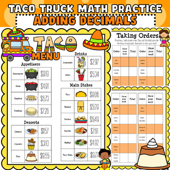 Preview of Taco Truck Stand: Adding Decimals