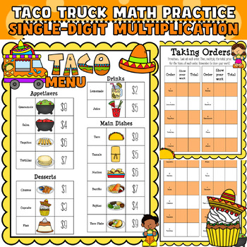 Preview of Taco Truck Stand: Single-Digit Multiplication