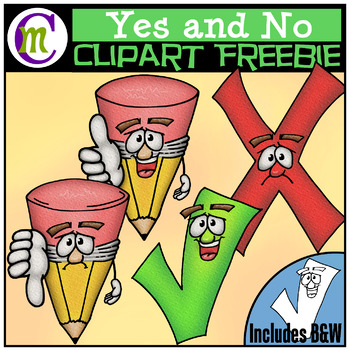 Preview of Yes and No Clipart FREEBIE
