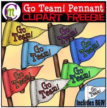 Preview of Sports Pennants Clipart FREEBIE