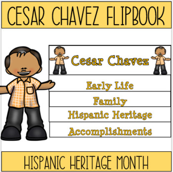 Preview of Cesar Chavez Biography Flipbook Project *Hispanic Heritage Month*
