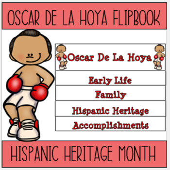 Preview of Oscar De La Hoya Biography Flipbook Project *Hispanic Heritage Month*