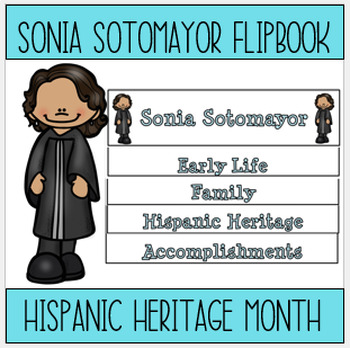 Preview of Sonia Sotomayor Biography Flipbook Project *Hispanic Heritage Month*