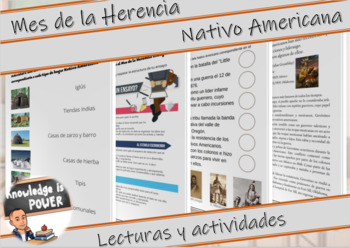 Preview of Native American Heritage Month | Activities + Readings | Spanish