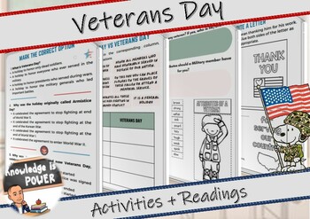 Preview of Veterans Day | Activities + Readings