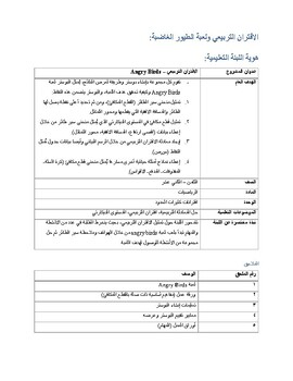 Preview of الاقتران التربيعي وربطه بلعبة الطيور الغاضبة - رياضيات