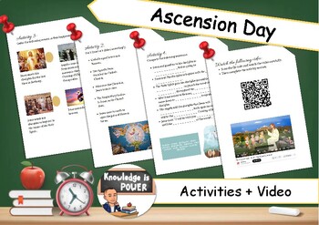 Preview of The Ascension of Jesus | Ascension Day | Activities + Video