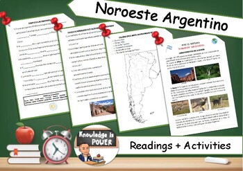 Preview of Por El Mundo: El Noroeste Argentino | Readings + Activities