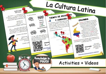 Preview of La Cultura Latina y su Música | Readings + Videos + Activities