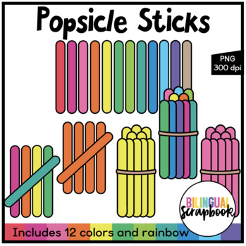 Popsicle Sticks Clipart, Groovy Popsicle Sticks