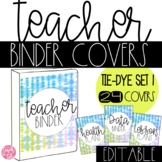 Back to School Teacher Binder Covers Tie-Dye Set 2