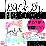 Back to School Teacher Binder Covers Tie-Dye Set 3