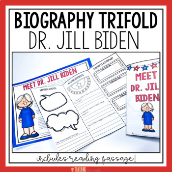 Preview of Dr. Jill Biden Biography Activities | Reading Comprehension | Inauguration Day