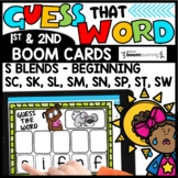 S BLENDS Word Practice BOOM CARDS Distance Learning