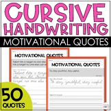 Cursive Handwriting Practice Motivational Quotes Inspirational