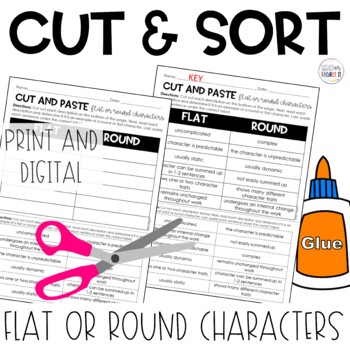 difference between a round and flat character
