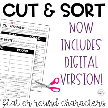 flat and round characters worksheet