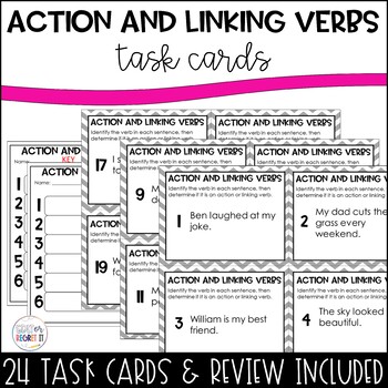 Helping Verbs and Linking Verbs Task Cards