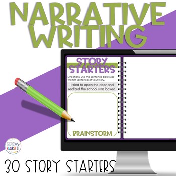 Preview of Narrative Writing Creative Writing Prompts Story Starters Distance Learning
