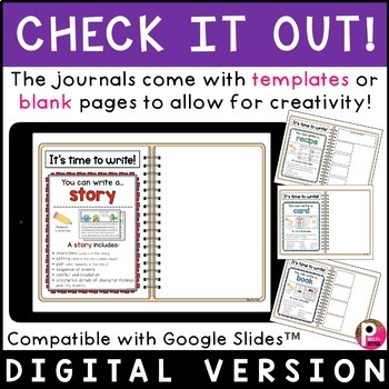 Digital Writing Center Posters and Digital Journal by Miss P's Style