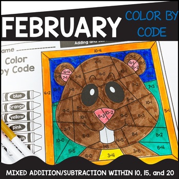 Preview of February Color by Code