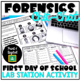 Forensics Chit-Chat: First Day of School Station Activity