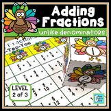 Thanksgiving Math Activities | Adding Fractions with Unlik