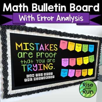 Math Bulletin Board Kit For Middle School Or High School By Rise Over Run