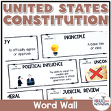 U.S. Constitution Vocabulary Word Wall and Puzzle