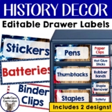 Patriotic Teacher Toolbox Labels | History Classroom Decor