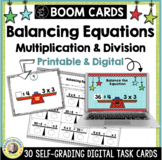 Balancing Equations - Multiplication & Division Task Cards