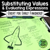 Substituting Values for Variables Early Finisher Activity