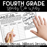 Fourth Grade Spin to Win | Centers for Math Workshop or Practice