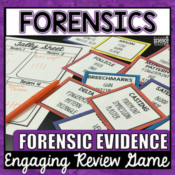 Preview of FORENSIC EVIDENCE VOCABULARY REVIEW GAME