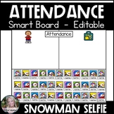Attendance Smart Board Snowmen Selfies