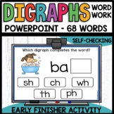 Digraph Word Work Activities | Early Finisher H Brother ch