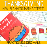 Thanksgiving Math Activity Plan a Thanksgiving Meal | Frac