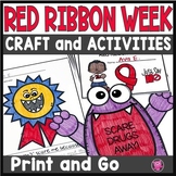 Red Ribbon Week Crafts Worksheets Booklets | Drug Awarenes
