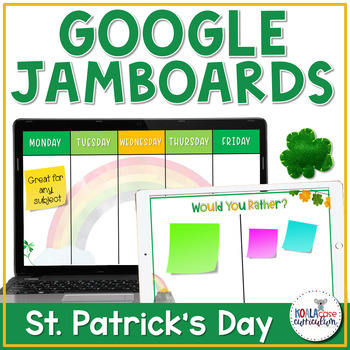 Preview of St. Patrick's Day Jamboard Templates