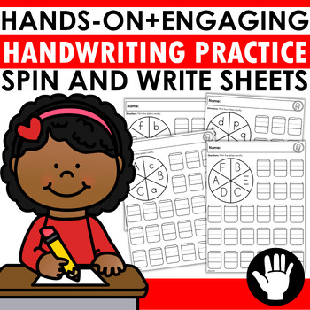 Preview of Hands-On and Engaging Spin and Write Handwriting Practice Sheets