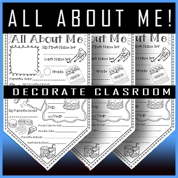 All About Me Banner Pennant SALE! ⭐⭐⭐⭐ Back to School Banner! ⭐ FUN ...