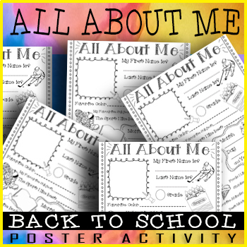 All About Me Banner Pennant SALE! ⭐⭐⭐⭐ Back to School Banner! ⭐ FUN ...