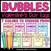$1 Bubbles Valentine's Day Tags Bubble Gum Soda Valentine'