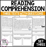 Comprehension Worksheets - Reading Strategies Set #3