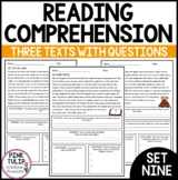 Comprehension Worksheets - Reading Strategies Set #9