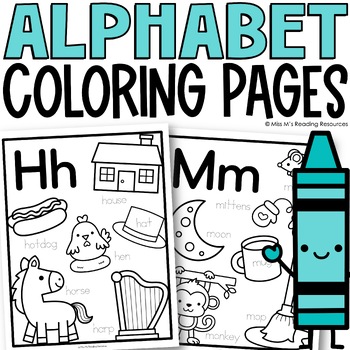 Preview of Alphabet Coloring Pages Beginning Sounds Worksheets Letter Recognition Coloring