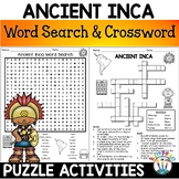 $1 DEAL Ancient Incas Word Search & Crossword Puzzle Activities