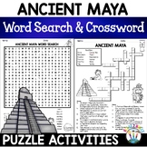 $1 DEAL Ancient Mayans Word Search & Crossword Puzzle Activities