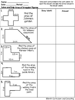 steps in solving word problems involving area of composite figures