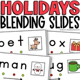 Blending Slides for CVC Words Christmas Activities Digital